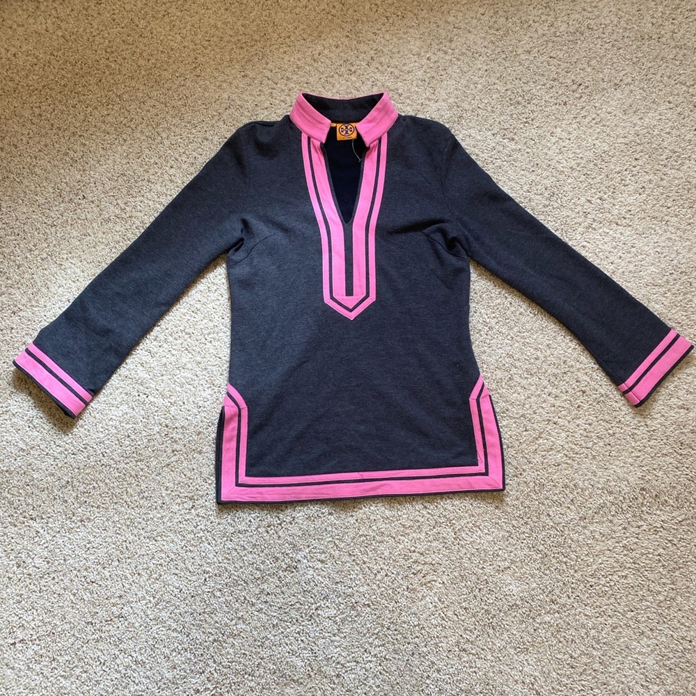 Tory Burch tunic pink and gray